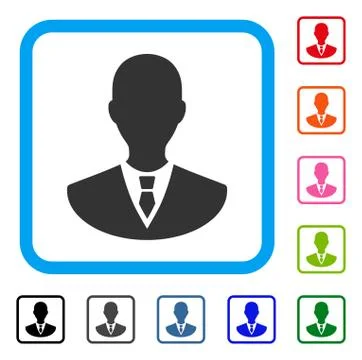 Manager Framed Icon Illustrazione stock