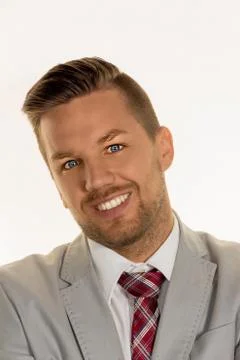 Manager front of white background Stock Photos