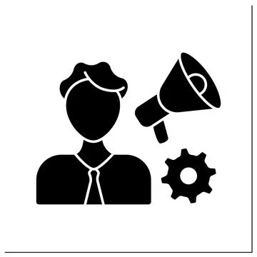 Manager glyph icon Stock Illustration