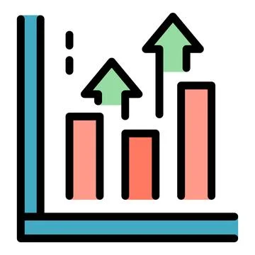 Manager graph chart icon vector flat Stock Illustration