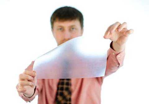 Manager guy on white Stock-Fotos