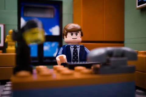 Manager in his office with a view Stock Photos