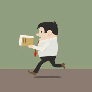 Manager in a hurry イラスト素材