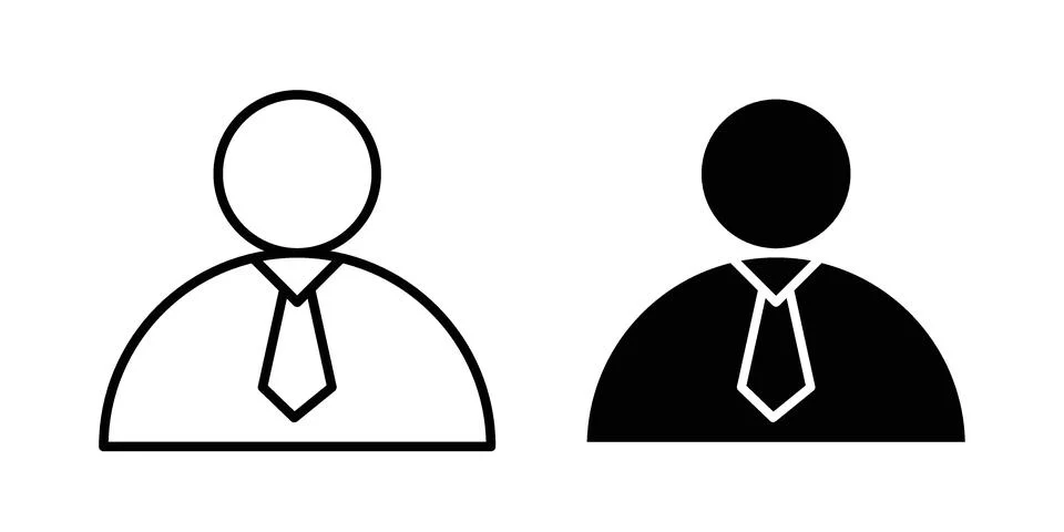 Manager icon bundle for website design projects Ilustración de archivo