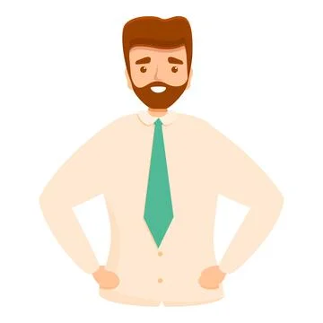 Manager icon, cartoon style Stock Illustration