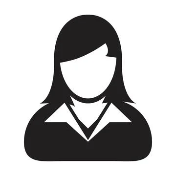 Manager icon vector female user person profile avatar symbol for business in  Stock Illustration