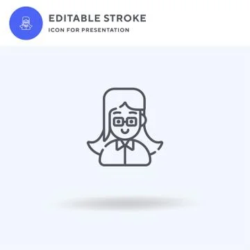 Manager icon vector, filled flat sign, solid pictogram isolated on white, logo Illustrazione stock