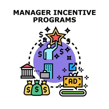 Manager incentive programs concept for business achievement Ilustração Stock