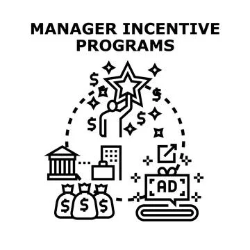 Manager incentive programs concept for business achievement Stock-Illustration