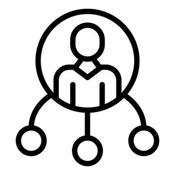 Manager key point icon outline vector. Business word Stock Illustration