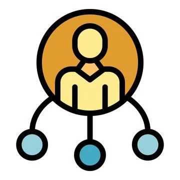 Manager key point icon vector flat Stock Illustration