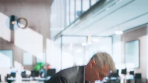 Manager Lifts Kettlebell At Desk Stock Footage 343883831