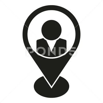 Manager location icon simple vector. Human work Ilustraciones de archivo