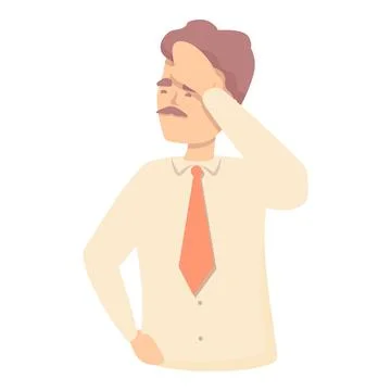 Manager memory icon cartoon vector. Alzheimer dementia 스톡 일러스트