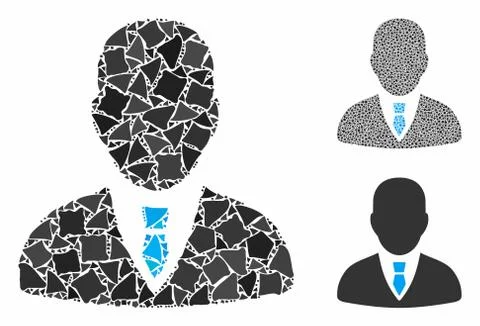 Manager Mosaic Icon of Rugged Elements Stock Illustration