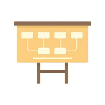 Manager network banner icon flat isolated Stock Illustration