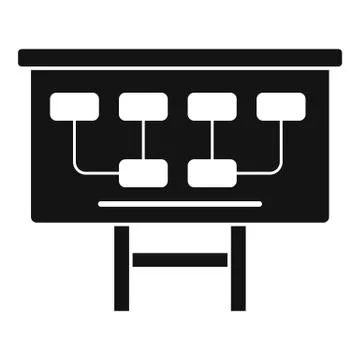 Manager network banner icon, simple style Stock Illustration