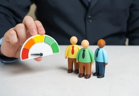 The manager notes the low productivity of office workers, poor discipline, an Stock Photos