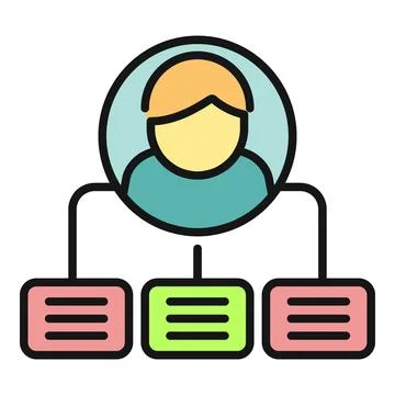 Manager organizing team structure, workflow, and delegation Ilustración de archivo