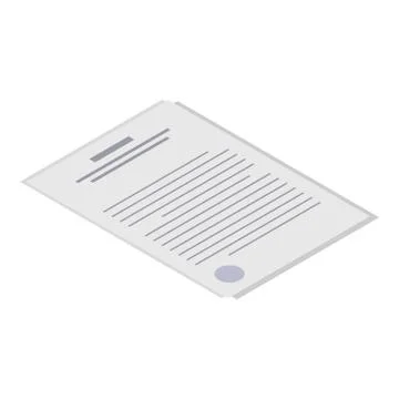 Manager papers icon, isometric style Stock Illustration