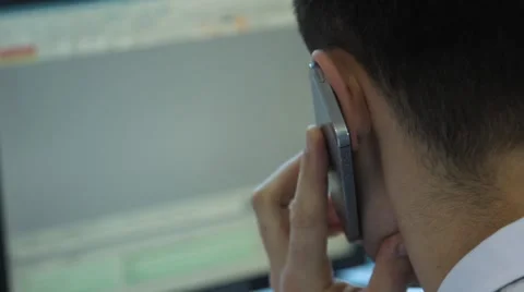Manager on the phone Stock Footage 49920577