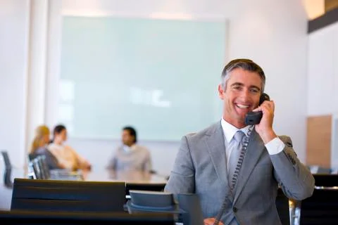 Manager on the phone Foto stock