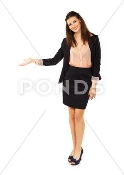 Manager presenting in copyspace Stock Photos