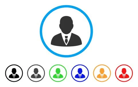 Manager Rounded Icon Illustrazione stock