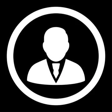 Manager Rounded Vector Icon Illustrazione stock