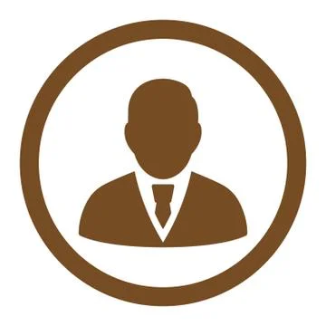 Manager Rounded Vector Icon Stock Illustration