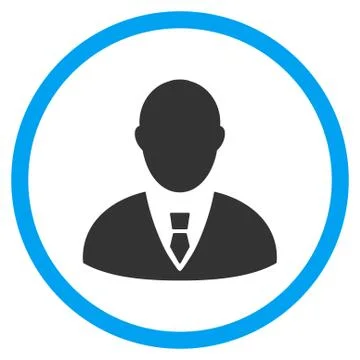 Manager Rounded Vector Icon Illustrazione stock