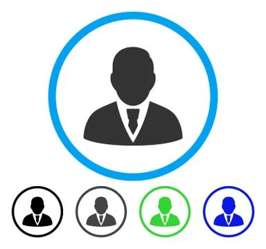 Manager Rounded Vector Icon Stock-Illustration