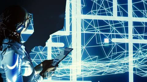 Manager runs code in data center Stock Photos