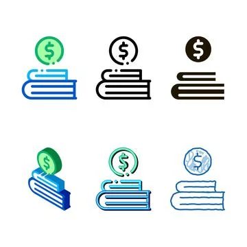 Manager series books icon vector outline Illustrazione stock
