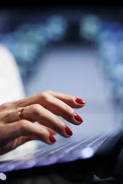 Manager setting up gaming servers Foto stock