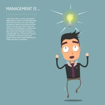 Manager shows he has an idea. Stock Illustration