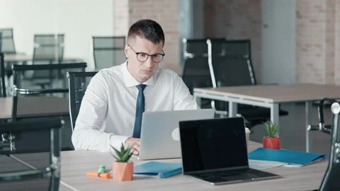 Manager sitting at workspace Stock Footage 191946490