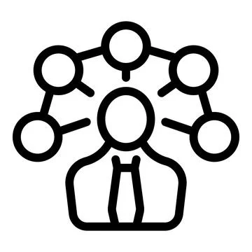 Manager skills development icon outline vector Illustrazione stock
