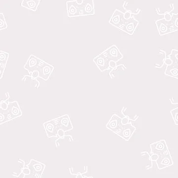 Manager speak about delivery line seamless pattern Illustration