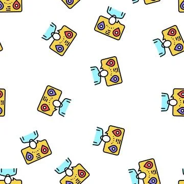 Manager speak about delivery vector seamless pattern Stock Illustration