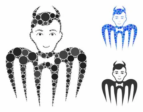 Manager spectre devil Mosaic Icon of Circle Dots Stock Illustration