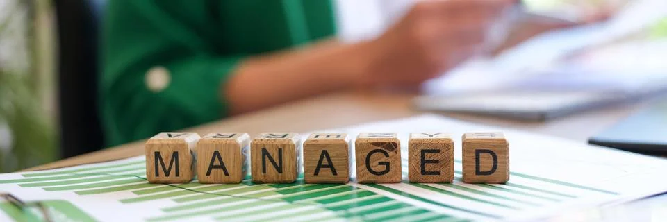 Manager studies business process and successful rules of business 스톡 사진