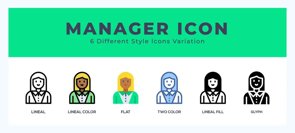 Manager symbol. vector icon symbol. logo illustration. vector graphics Stock Illustration