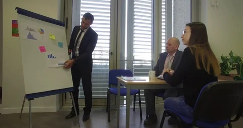 Manager Talks To His Team Stock Footage 123512770