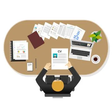 Manager task illustration. Flat design illustration concepts for management,  Stock Illustration