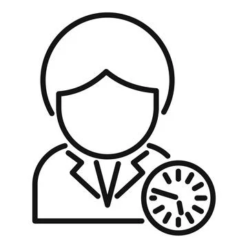 Manager time work icon outline vector. Project control Stock Illustration