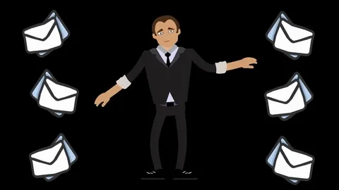 The manager is tired of the letters Stock Footage 81374377