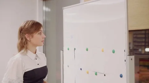 Manager trains employees Stock Footage