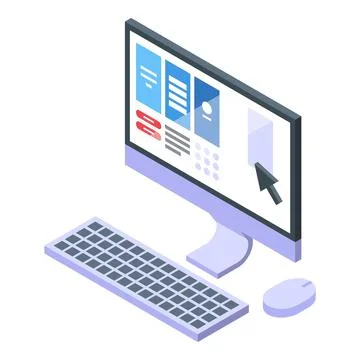 Manager using computer for project management and workflow organization 스톡 일러스트