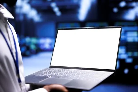 Manager using mock up tablet Foto stock